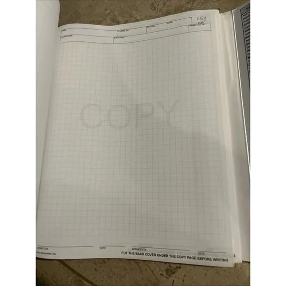 BARBAKAM Lab Notebok 100 Carbonless Pages Spiral Bound(Copy Pg Perforated) - Picture 5 of 5